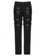 Punk Rave Black Gothic Stigmata Cross-Binder Pants for Men