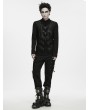 Punk Rave Black Gothic Punk Personality Armor T-shirt for Men