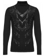 Punk Rave Black Gothic Punk Personality Armor T-shirt for Men