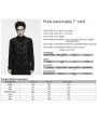 Punk Rave Black Gothic Punk Personality Armor T-shirt for Men