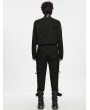 Punk Rave Black Gothic Techwear Denim Trousers for Men