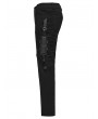 Punk Rave Black Gothic Techwear Denim Trousers for Men