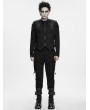 Punk Rave Black Gothic Punk Warrior Armor Vest for Men
