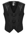 Punk Rave Black Gothic Punk Warrior Armor Vest for Men