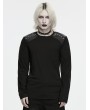 Punk Rave Black Gothic Dark Prison Punk Rivet T-shirt for Men