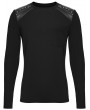 Punk Rave Black Gothic Dark Prison Punk Rivet T-shirt for Men