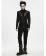 Punk Rave Black Gothic Baron Dual-Pocket Uniform Trousers for Men