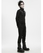 Punk Rave Black Gothic Baron Dual-Pocket Uniform Trousers for Men