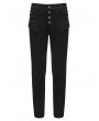 Punk Rave Black Gothic Baron Dual-Pocket Uniform Trousers for Men