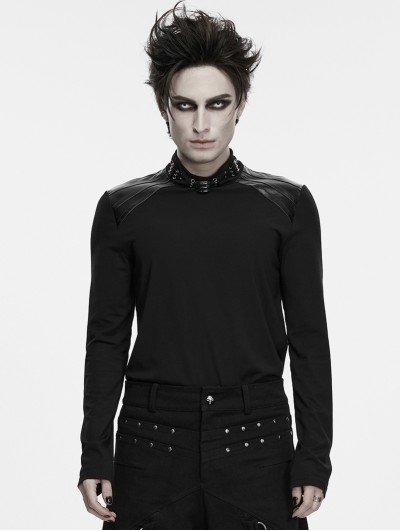 Punk Rave Black Gothic Punk Metal Claw T-shirt for Men