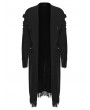 Punk Rave Black Gothic Decadent Cardigan Sweater for Men