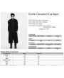 Punk Rave Black Gothic Decadent Cardigan Sweater for Men