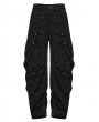 Punk Rave Black Gothic Punk Decadant Metal Tapered Pants for Men