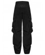 Punk Rave Black Gothic Punk Decadant Metal Tapered Pants for Men