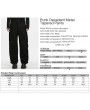 Punk Rave Black Gothic Punk Decadant Metal Tapered Pants for Men