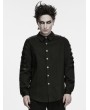 Punk Rave Black Gothic Strap Bound Sleeve Cargo Shirt for Men