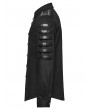 Punk Rave Black Gothic Strap Bound Sleeve Cargo Shirt for Men