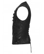 Punk Rave Black Gothic Punk Cross-Structure Vest for Men