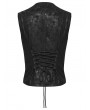 Punk Rave Black Gothic Punk Cross-Structure Vest for Men