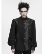 Punk Rave Black Gothic Punk Asymmetrical Shirt for Men