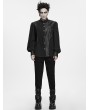 Punk Rave Black Gothic Punk Asymmetrical Shirt for Men