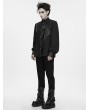 Punk Rave Black Gothic Punk Asymmetrical Shirt for Men