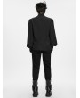 Punk Rave Black Gothic Punk Asymmetrical Shirt for Men