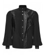Punk Rave Black Gothic Punk Asymmetrical Shirt for Men