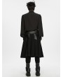 Punk Rave Black Gothic Punk Heavy-Duty Pleated Skirt for Men