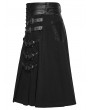 Punk Rave Black Gothic Punk Heavy-Duty Pleated Skirt for Men