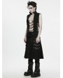 Punk Rave Black Gothic Punk Abyss Chain Stand-Collar Vest for Men