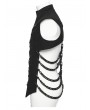 Punk Rave Black Gothic Punk Abyss Chain Stand-Collar Vest for Men