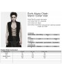 Punk Rave Black Gothic Punk Abyss Chain Stand-Collar Vest for Men