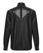 Punk Rave Black Gothic Snake Pattern Studded Punk Shirt for Men
