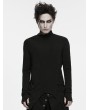 Punk Rave Black Gothic Shadow Turtle Neck T-shirt for Men