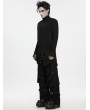 Punk Rave Black Gothic Shadow Turtle Neck T-shirt for Men