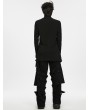 Punk Rave Black Gothic Shadow Turtle Neck T-shirt for Men