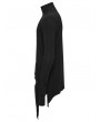 Punk Rave Black Gothic Shadow Turtle Neck T-shirt for Men