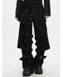 Punk Rave Black Gothic Ruins Walker Tactical Pants for Men