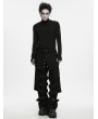 Punk Rave Black Gothic Ruins Walker Tactical Pants for Men