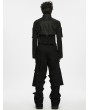Punk Rave Black Gothic Ruins Walker Tactical Pants for Men