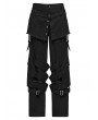 Punk Rave Black Gothic Ruins Walker Tactical Pants for Men