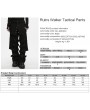 Punk Rave Black Gothic Ruins Walker Tactical Pants for Men