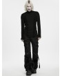 Punk Rave Black Gothic Dark Lace-Up Turtle Neck Base Layer Shirt for Men