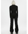 Punk Rave Black Gothic Dark Lace-Up Turtle Neck Base Layer Shirt for Men