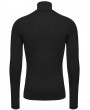 Punk Rave Black Gothic Dark Lace-Up Turtle Neck Base Layer Shirt for Men