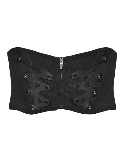 Punk Rave Black Gothic Punk Corset Waistband for Men