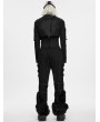 Punk Rave Black Gothic Cyber Techwear Armored Short Jacket for Men