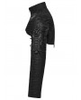 Punk Rave Black Gothic Cyber Techwear Armored Short Jacket for Men