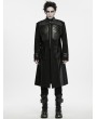 Punk Rave Black Gothic Dark Military Armor Punk Jacket for Men